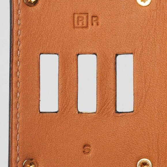 Hermes Black Swift Leather Gold Plated Kelly Dog Extreme Bracelet Size S - Picture 6 of 6